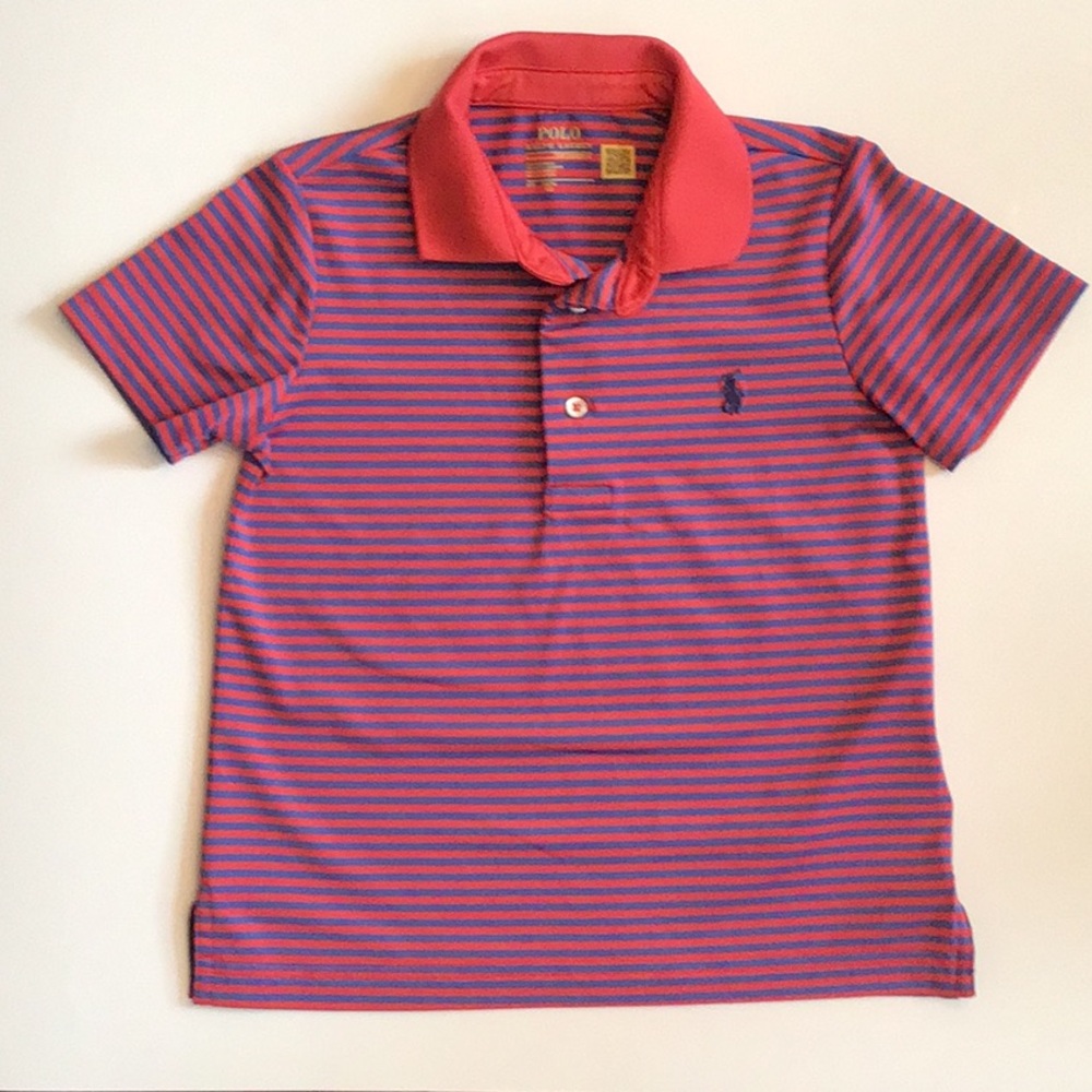 Polo by Ralph Lauren Red and Blue Striped Polo Shirt
